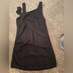 Express xs black one shoulder tank